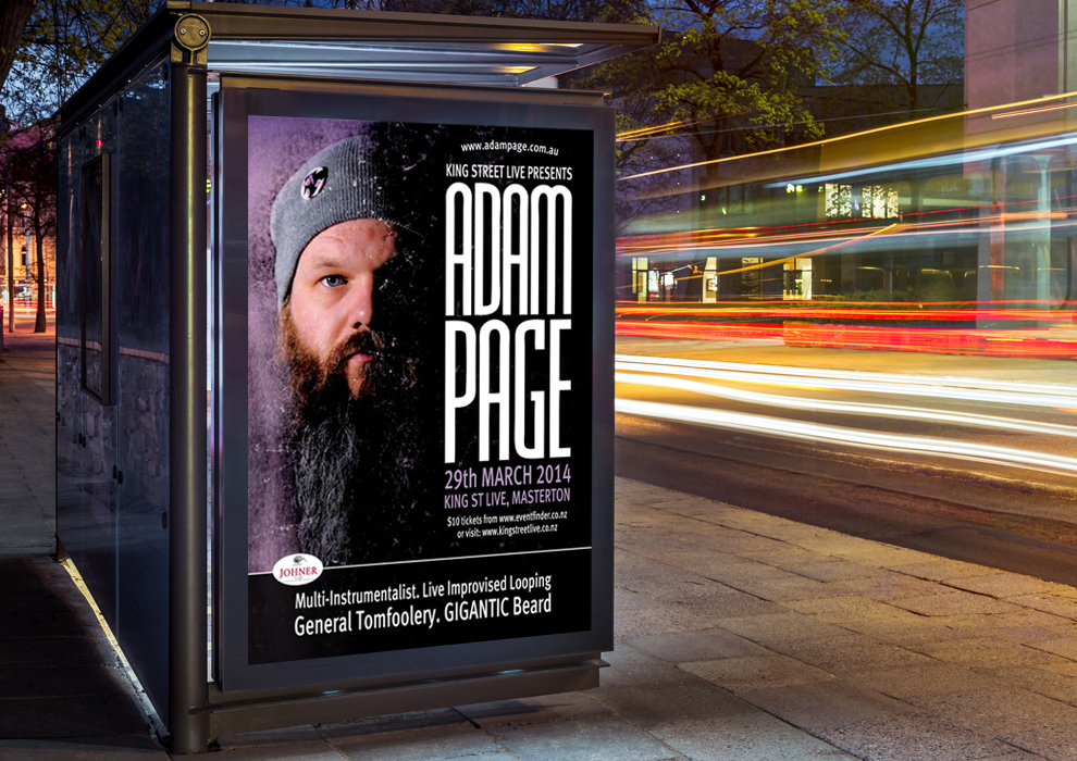 Adam Page poster for King Street Live.