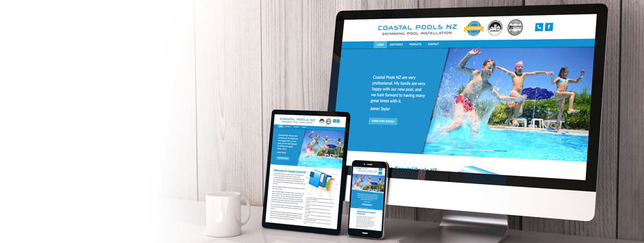 Photo shows Coastal Pools website.
