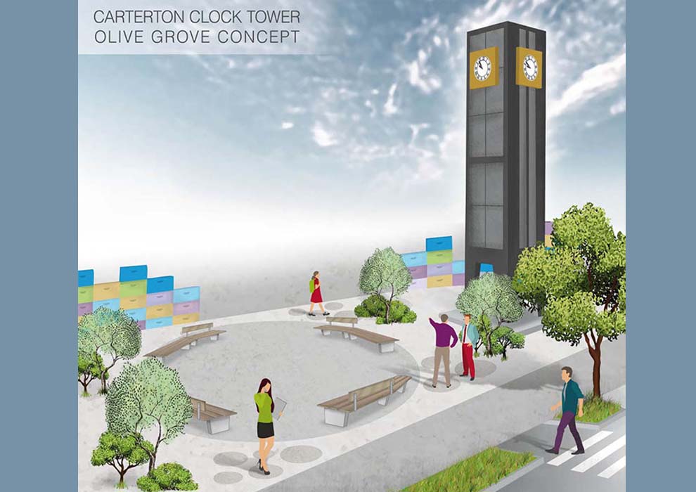 Carterton Clock Tower illustration