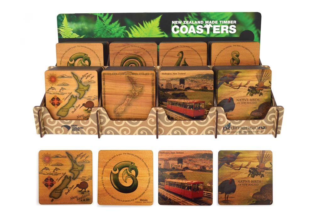 NZ coasters illustrations