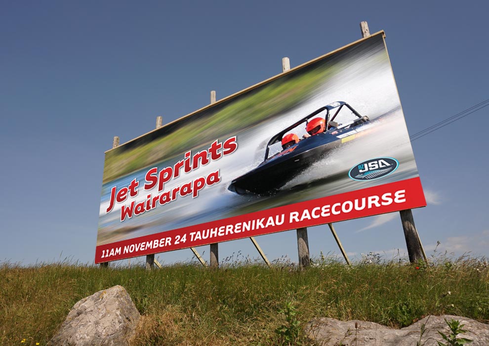 Poster for Jet Sprints Wairarapa
