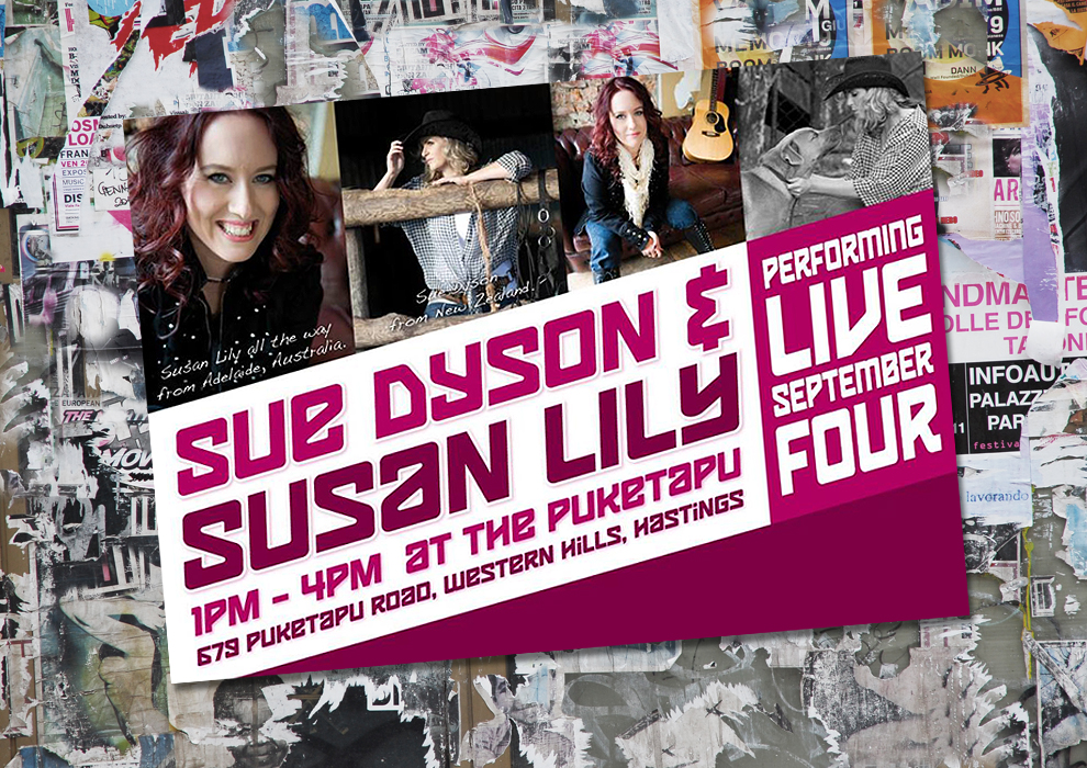 Sue Dyson and Susan Lily poster.
